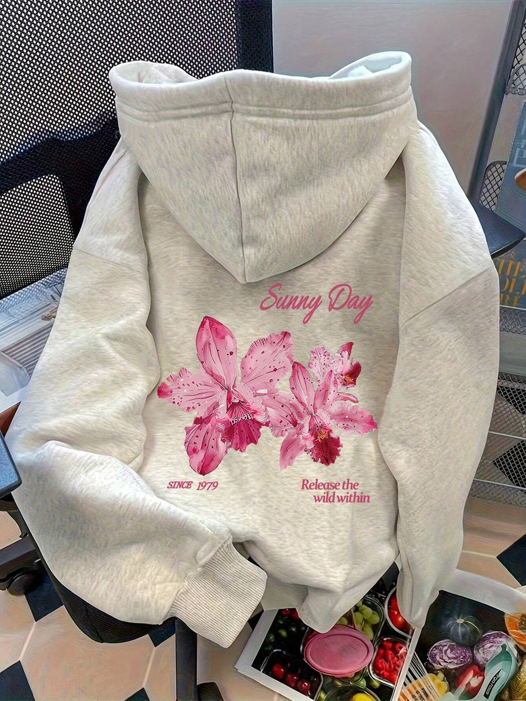 Floral Print Hoodie